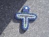 croix mosaïque bleue 1
