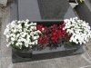 jardinière tombe rouge et blanche