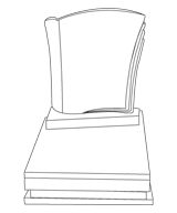 Modele de pierre tombale avec une stele en forme de livre
